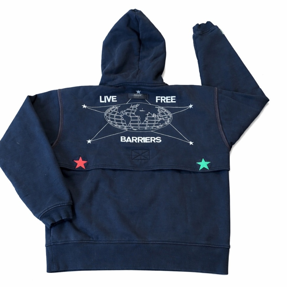 Converse Graphic Hoodie Live Free Barriers Black Pullover Men’s M Streetwear